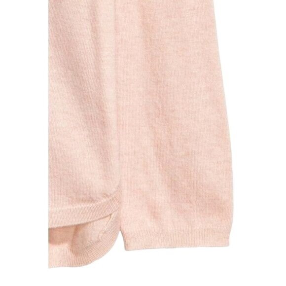 H&M Womens V-Neck Long Sleeve Light Pink Sweater - Picture 2 of 5